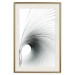 Poster Curve of Time - abstract black lines forming waves on white background 123863 additionalThumb 24