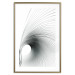 Poster Curve of Time - abstract black lines forming waves on white background 123863 additionalThumb 27