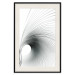 Poster Curve of Time - abstract black lines forming waves on white background 123863 additionalThumb 25