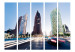 Room Separator Urban Tempo II (5-piece) - rushing cars against the backdrop of skyscrapers 124163 additionalThumb 3