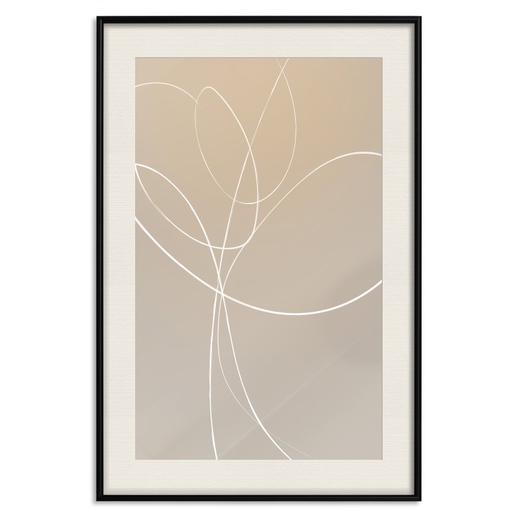 Poster Linear Nature - artistic line art of a flower on a gradient background 125263 additionalImage 18