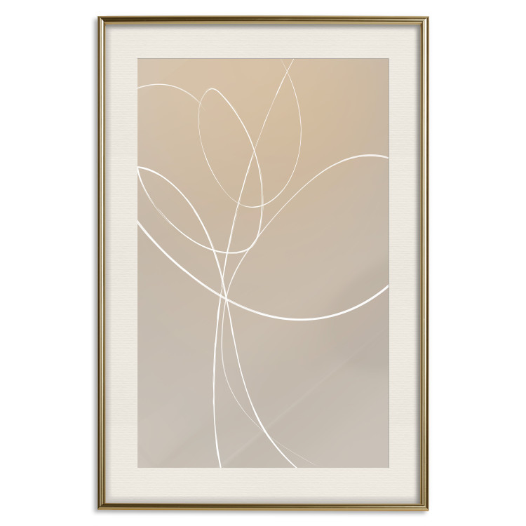 Poster Linear Nature - artistic line art of a flower on a gradient background 125263 additionalImage 19