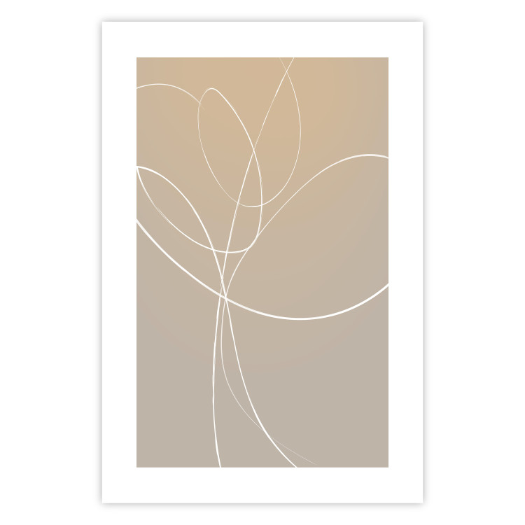 Poster Linear Nature - artistic line art of a flower on a gradient background 125263 additionalImage 25