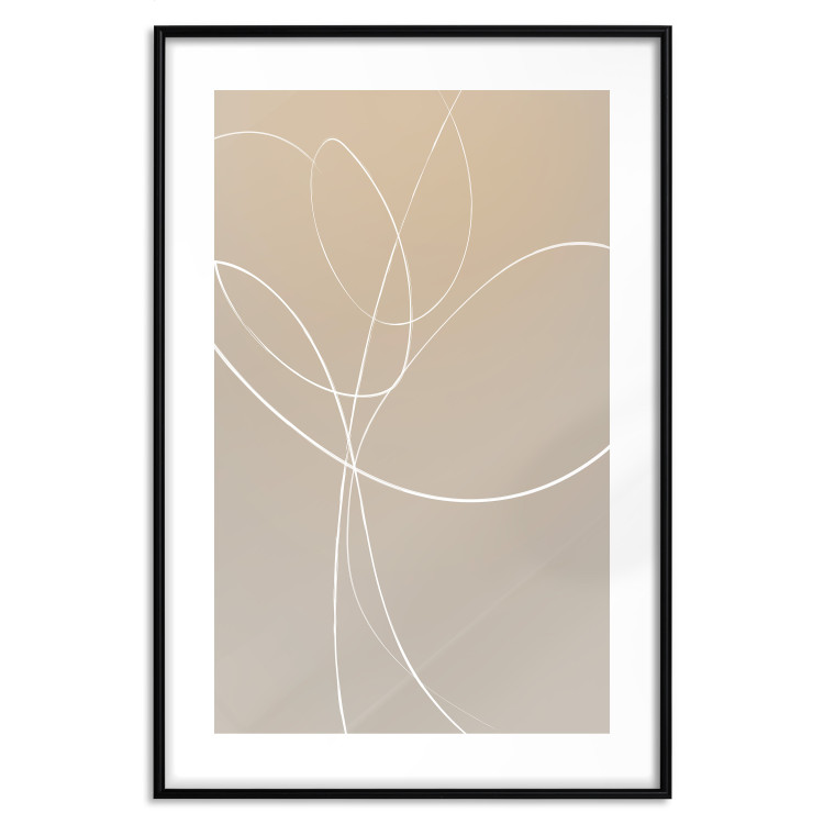 Poster Linear Nature - artistic line art of a flower on a gradient background 125263 additionalImage 17