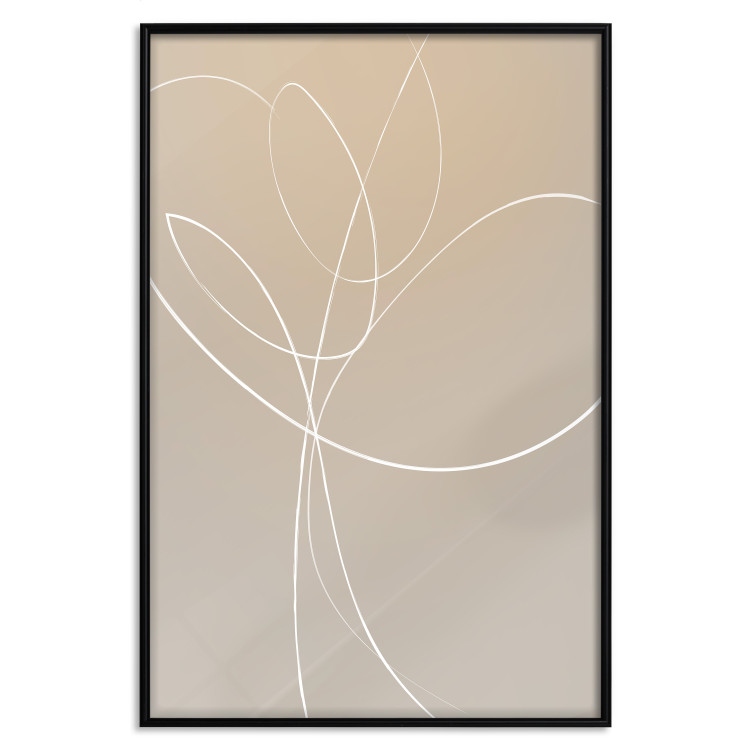 Poster Linear Nature - artistic line art of a flower on a gradient background 125263 additionalImage 24