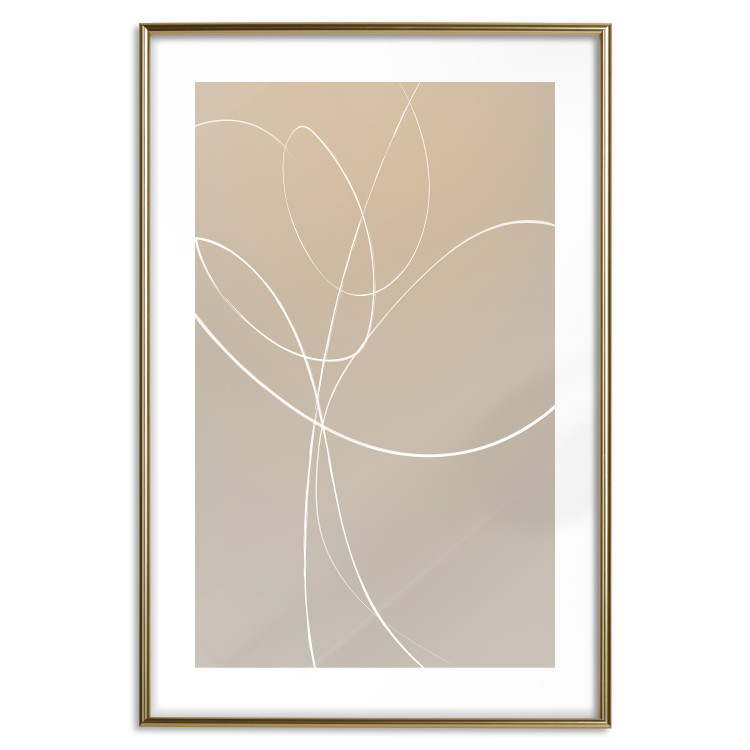 Poster Linear Nature - artistic line art of a flower on a gradient background 125263 additionalImage 14
