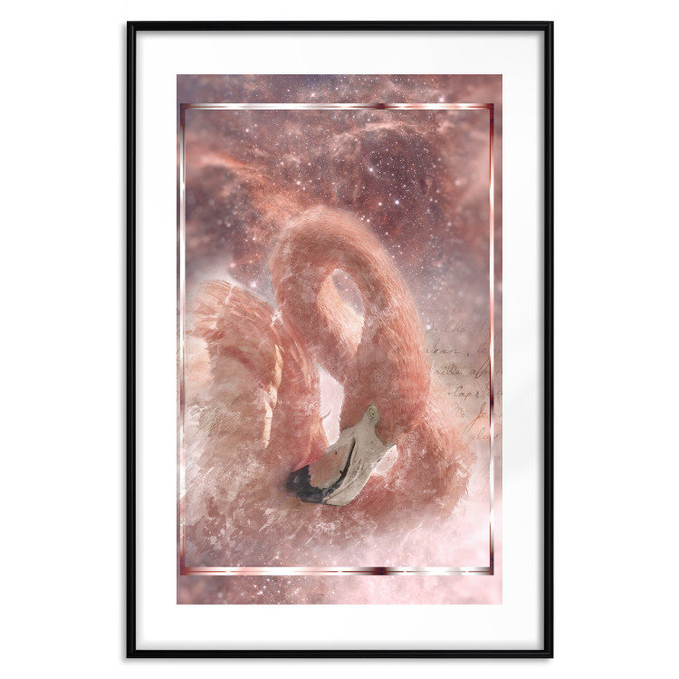 Wall Poster Cosmic Flamingo - bird against a cosmic background with pink stars 125863 additionalImage 15