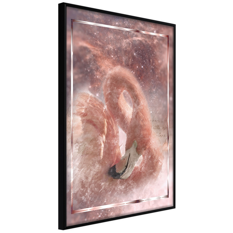 Wall Poster Cosmic Flamingo - bird against a cosmic background with pink stars 125863 additionalImage 13