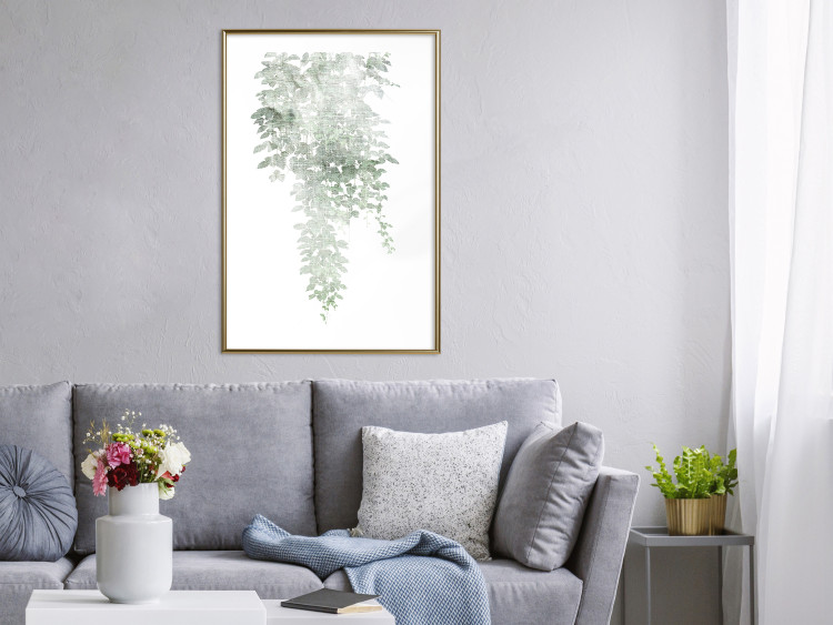 Poster Cascade of Greenery - plant with leaves on a gently blurred texture 126863 additionalImage 15