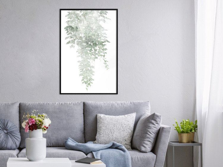 Poster Cascade of Greenery - plant with leaves on a gently blurred texture 126863 additionalImage 4
