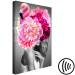 Canvas Art Print Flamingo Girl (1-part) vertical - woman with bird and peony 127463 additionalThumb 6