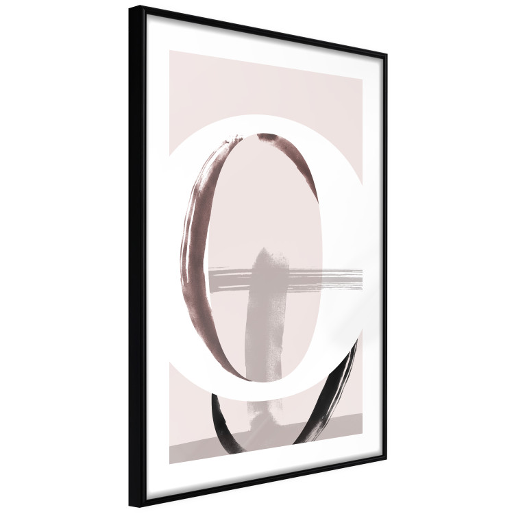 Wall Poster Letter O - white alphabet letter on light pink abstract background 127863 additionalImage 6
