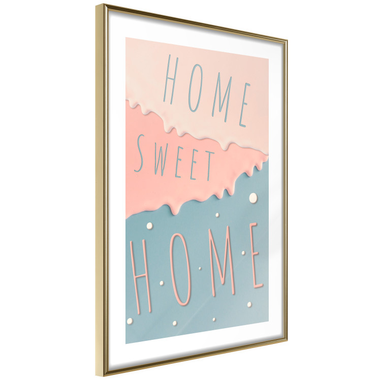 Wall Poster Sign: Home Sweet Home - English inscription on pastel background 127963 additionalImage 11