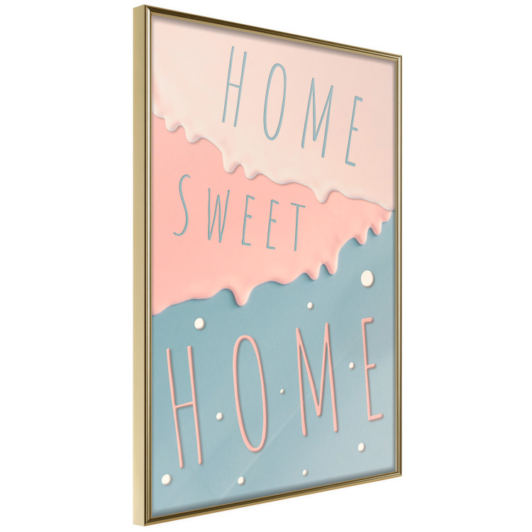 Wall Poster Sign: Home Sweet Home - English inscription on pastel background 127963 additionalImage 3