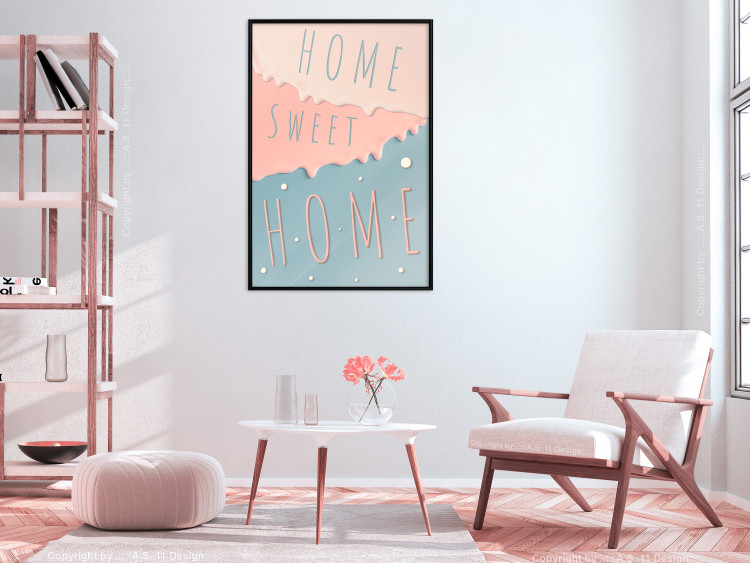 Wall Poster Sign: Home Sweet Home - English inscription on pastel background 127963 additionalImage 9