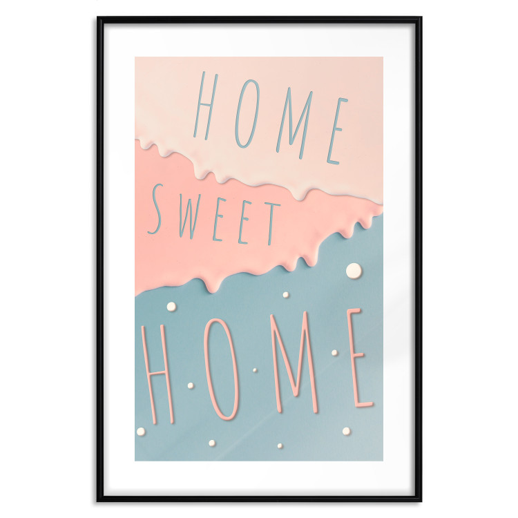Wall Poster Sign: Home Sweet Home - English inscription on pastel background 127963 additionalImage 15