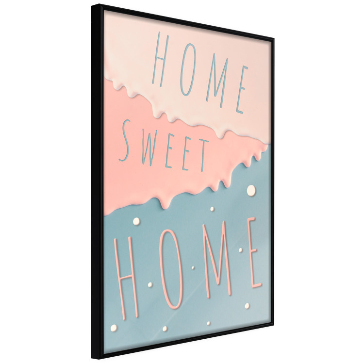 Wall Poster Sign: Home Sweet Home - English inscription on pastel background 127963 additionalImage 2