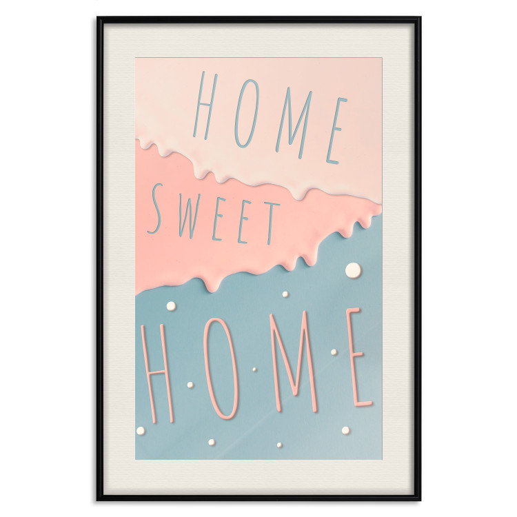 Wall Poster Sign: Home Sweet Home - English inscription on pastel background 127963 additionalImage 19