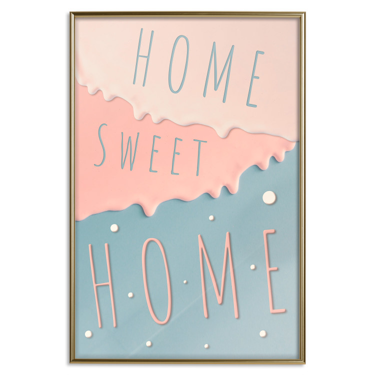 Wall Poster Sign: Home Sweet Home - English inscription on pastel background 127963 additionalImage 17