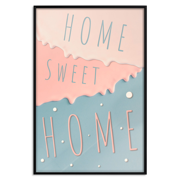 Wall Poster Sign: Home Sweet Home - English inscription on pastel background 127963 additionalImage 16
