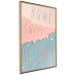 Wall Poster Sign: Home Sweet Home - English inscription on pastel background 127963 additionalThumb 3