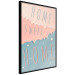 Wall Poster Sign: Home Sweet Home - English inscription on pastel background 127963 additionalThumb 2