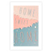 Wall Poster Sign: Home Sweet Home - English inscription on pastel background 127963 additionalThumb 25