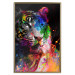 Poster Bengal Tiger - abstract animal on background with colorful accents 128363 additionalThumb 17