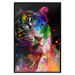 Poster Bengal Tiger - abstract animal on background with colorful accents 128363 additionalThumb 18