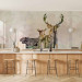 Wall Mural Forest life - an abstraction with a deer on a forest background with a colourful accent 128763 additionalThumb 6