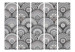 Folding Screen Gray Mandalas (5-piece) - composition in ornaments forming circles 128963 additionalThumb 3