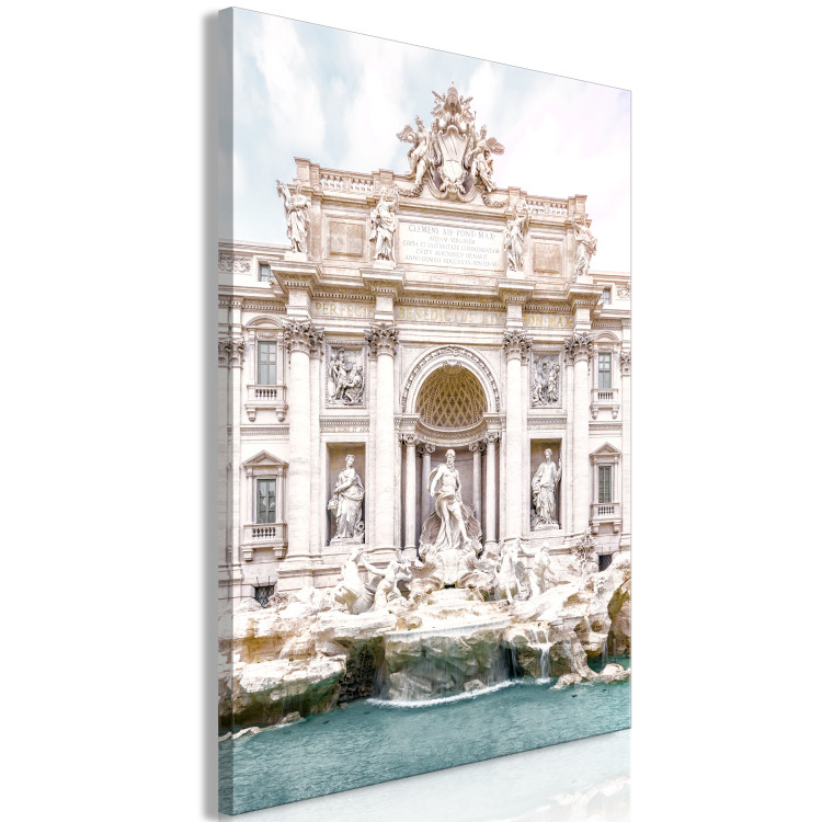 Canvas Print Trevi Fountain (1-part) vertical - architecture of a bright sculpture 129463 additionalImage 2
