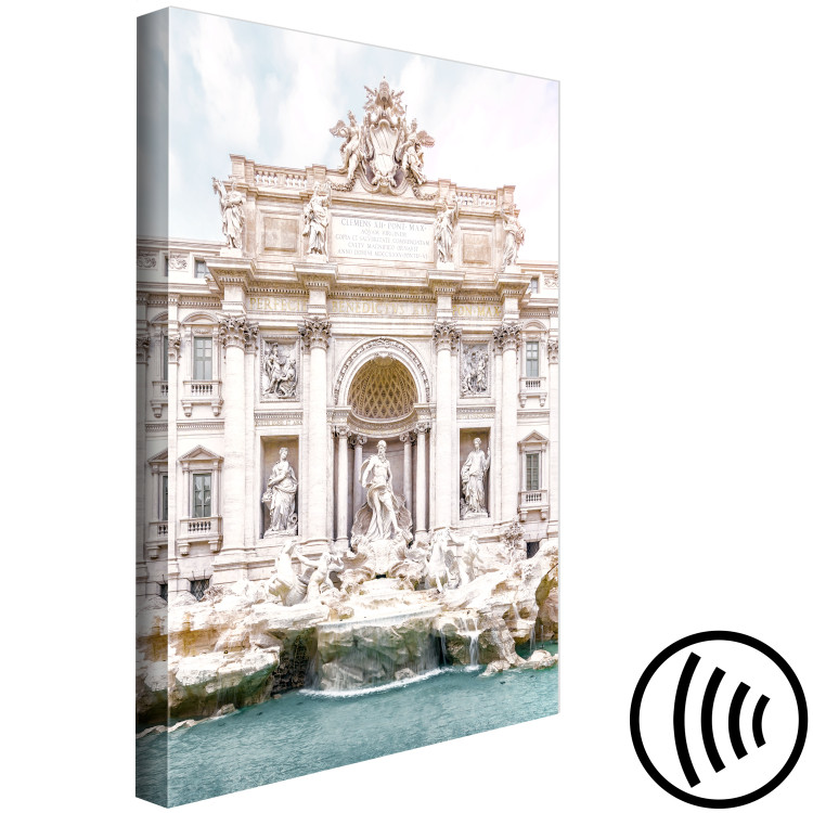 Canvas Print Trevi Fountain (1-part) vertical - architecture of a bright sculpture 129463 additionalImage 6