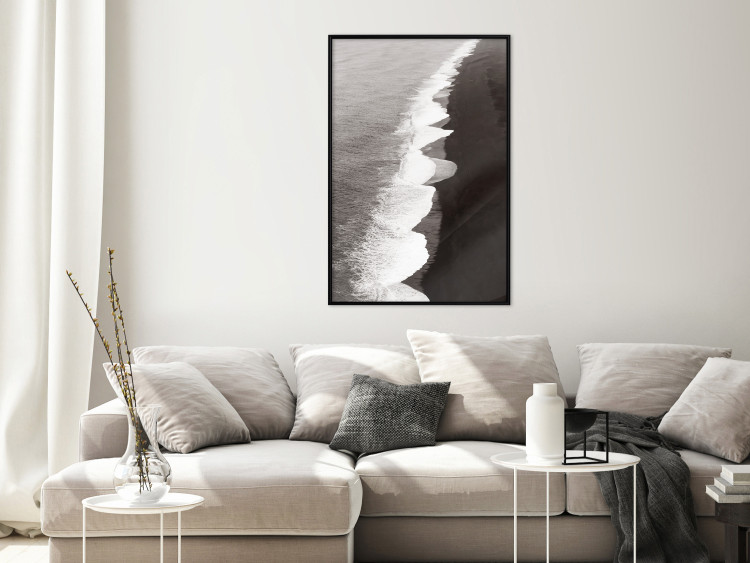 Wall Poster Balance of Opposites - monochromatic seascape with beach 130263 additionalImage 4