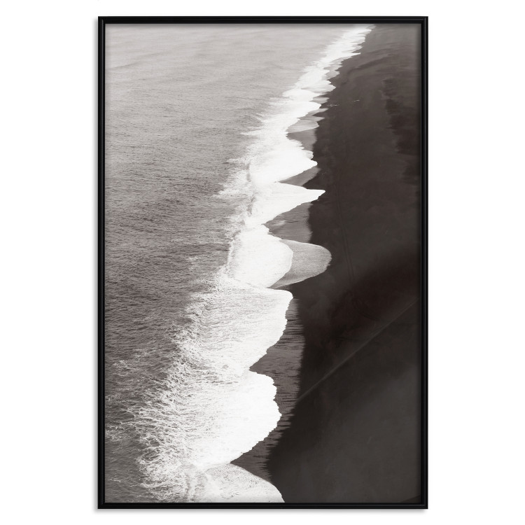 Wall Poster Balance of Opposites - monochromatic seascape with beach 130263 additionalImage 18
