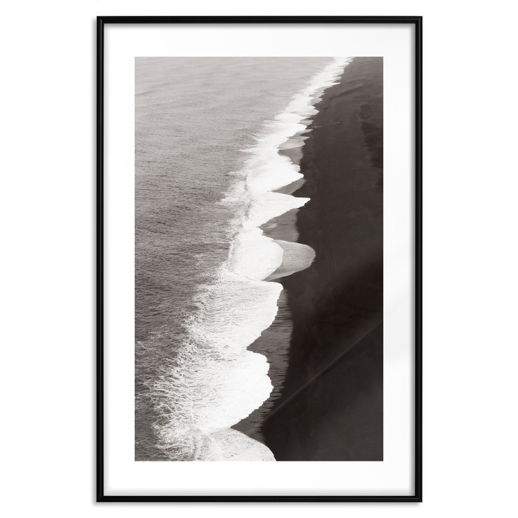 Wall Poster Balance of Opposites - monochromatic seascape with beach 130263 additionalImage 17