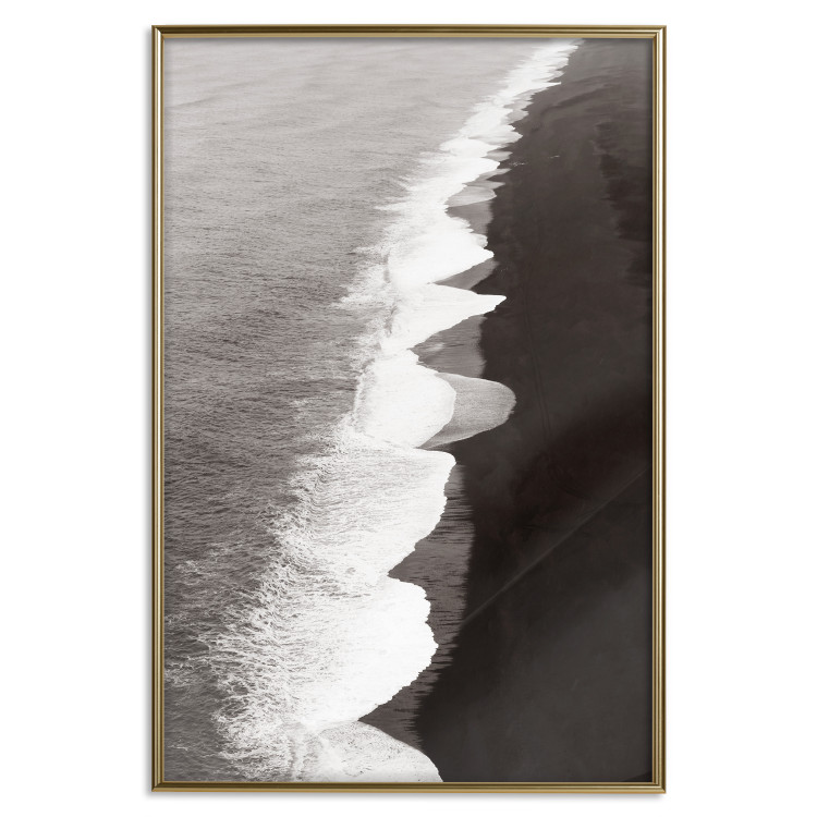 Wall Poster Balance of Opposites - monochromatic seascape with beach 130263 additionalImage 21