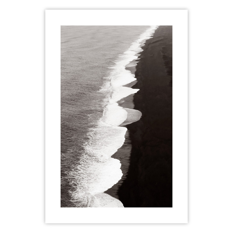 Wall Poster Balance of Opposites - monochromatic seascape with beach 130263 additionalImage 25