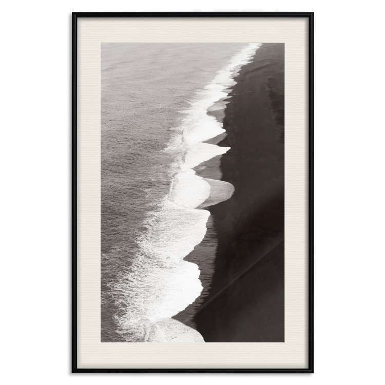 Wall Poster Balance of Opposites - monochromatic seascape with beach 130263 additionalImage 19