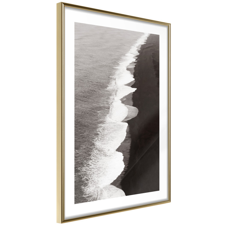 Wall Poster Balance of Opposites - monochromatic seascape with beach 130263 additionalImage 7