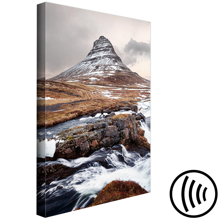 Canvas Print Kirkjufell (1-piece) Vertical - landscape of water and mountain scenery 130363 additionalImage 6