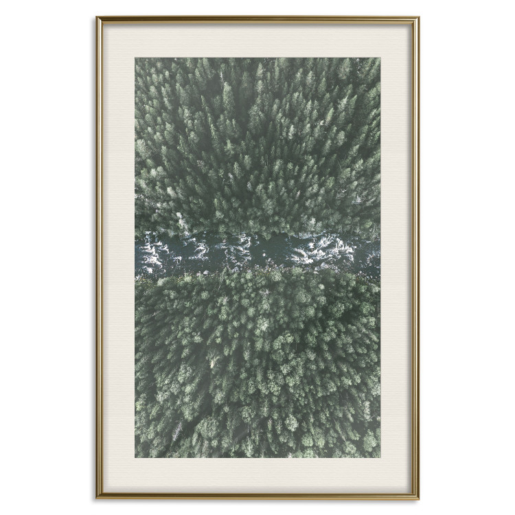 Wall Poster Forest River - a natural landscape of forest and river depicted from a bird's-eye view 130763 additionalImage 20