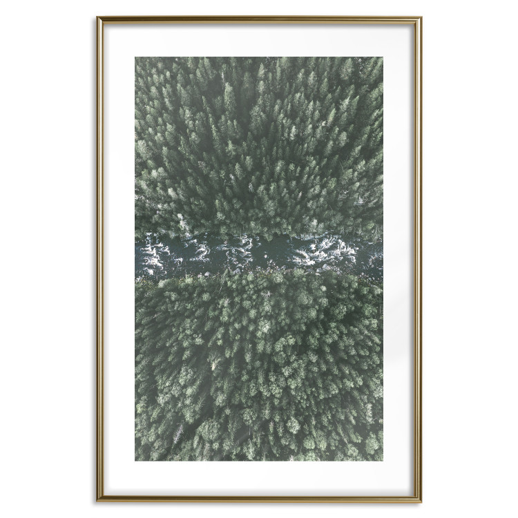 Wall Poster Forest River - a natural landscape of forest and river depicted from a bird's-eye view 130763 additionalImage 14