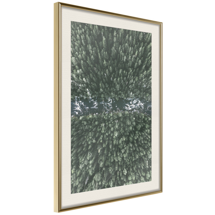 Wall Poster Forest River - a natural landscape of forest and river depicted from a bird's-eye view 130763 additionalImage 13