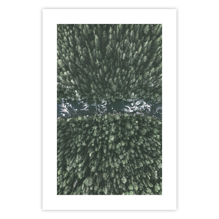 Wall Poster Forest River - a natural landscape of forest and river depicted from a bird's-eye view 130763 additionalImage 25