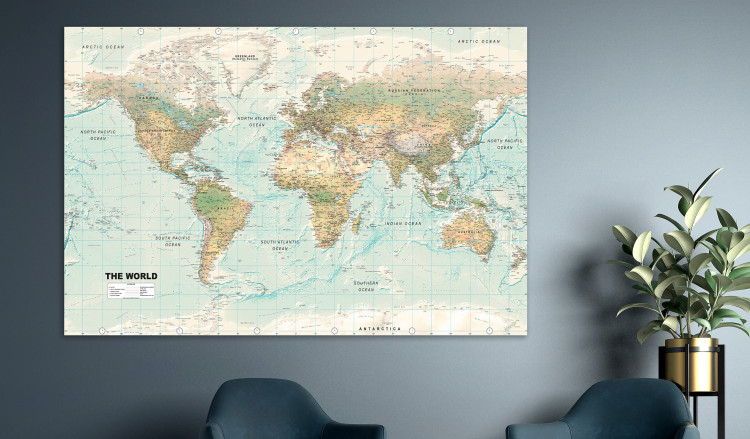Large canvas print World Map: Beautiful World [Large Format] 132363 additionalImage 5