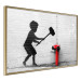 Poster Destroy the Hydrant - mural of a black boy with a large hammer on the wall 132463 additionalThumb 14