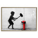 Poster Destroy the Hydrant - mural of a black boy with a large hammer on the wall 132463 additionalThumb 25
