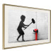 Poster Destroy the Hydrant - mural of a black boy with a large hammer on the wall 132463 additionalThumb 2