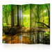 Room Separator Forest Stream II (5-piece) - waterscape among deciduous trees 132763